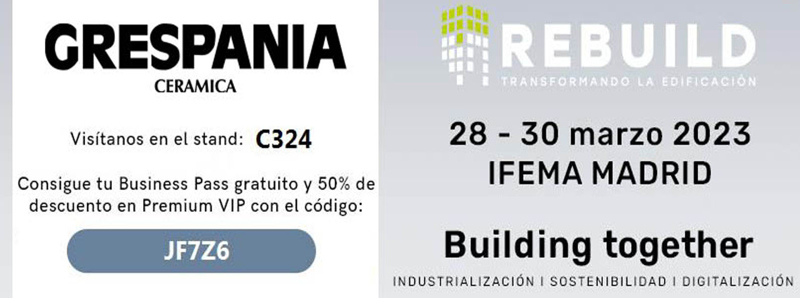 Grespania te invita a Rebuild 2023